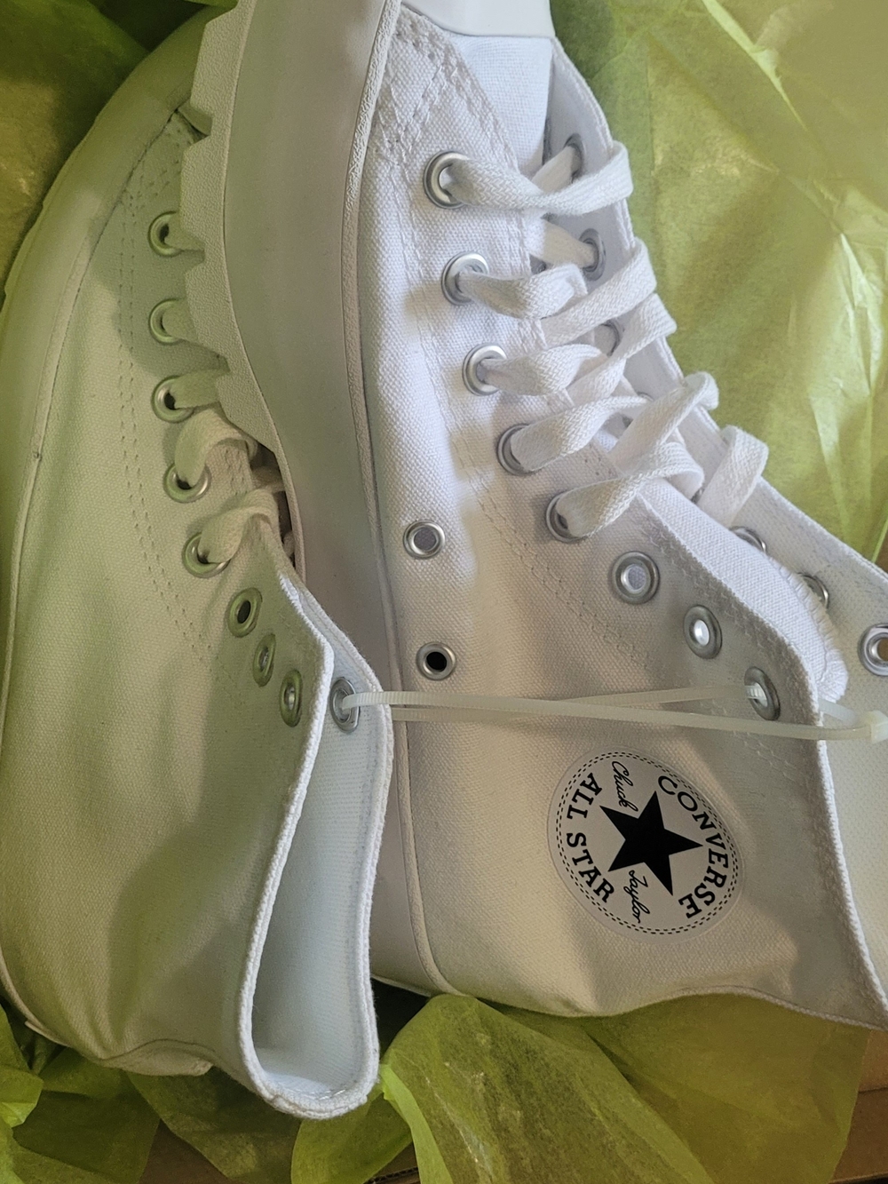 Converse White High-Top Chuck Taylor Sneakers